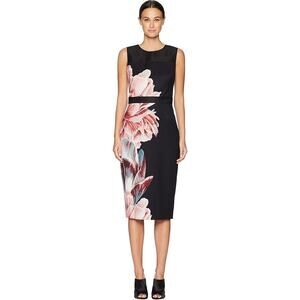 Ted Baker Black and Pink Floral Dress